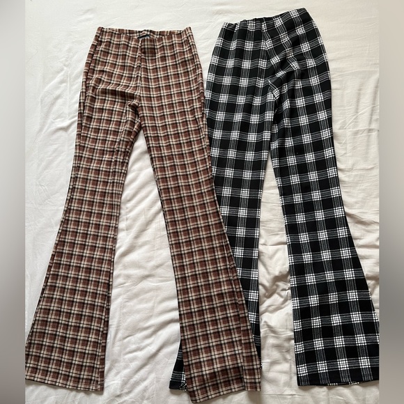 Bootcut Plaid Pants BUNDLE OF 2 NEVER WORN - Picture 1 of 2